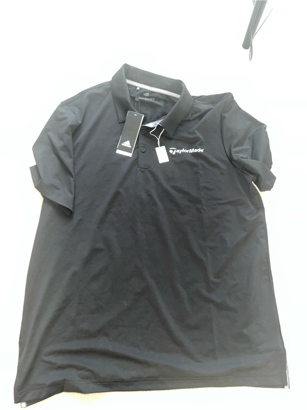 TaylorMade Black Short-Sleeve Golf Polo